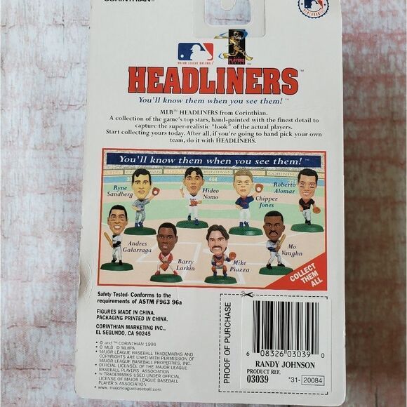 💙Vintage NIB Randy Johnson 1996 Headliners - Picture 2 of 2